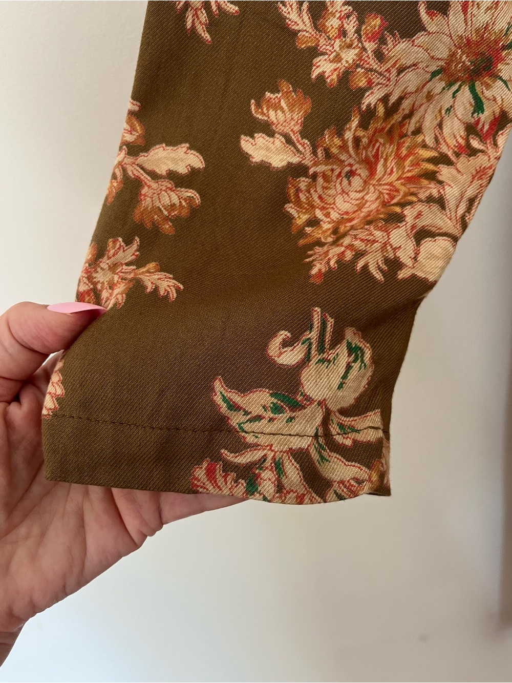 April Cornell Brown Floral Prairie Dress Cottagecore Boho Size S - Picture 9 of 13